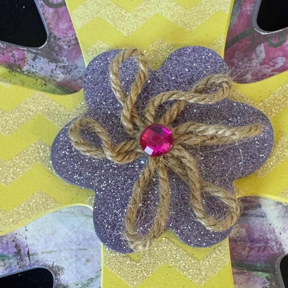 Hobby Lobby Colorful Floral Cross Wall Decor